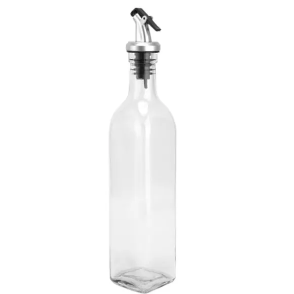 Oljedispenser Glas och Spraymålad Plast Oljeburk Flaska för Sojasås Vinäger Matlagning Vin