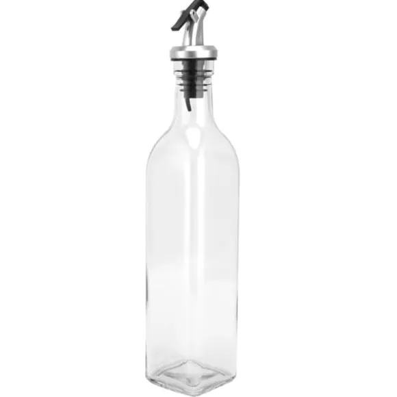 Oljedispenser Glas och Spraymålad Plast Oljeburk Flaska för Sojasås Vinäger Matlagning Vin