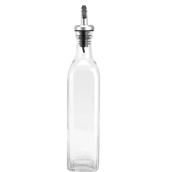 Oljedispenser Glas och Spraymålad Plast Oljeburk Flaska för Sojasås Vinäger Matlagning Vin