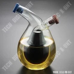 Olje- och vinägerdispenser - Rostfritt stål - Stor kapacitet 360 ml - Elegant design - Förseglad burk