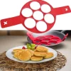 Omelettform Silikon Frukost DIY Form Äggform Leende Ansikte Pannkaka Verktyg Ägg Ring Röd