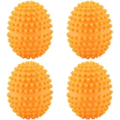 Orange återanvändbara torkbollar - set med 4, torklösning för hemkläder