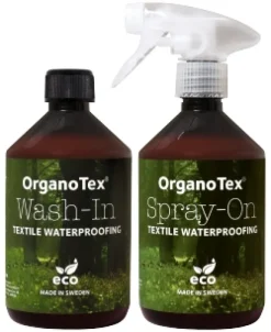 ORGANOTEX TEXTILE WATERPROOOFING KIT (WASH-In 500 ML + SPRAY-ON 500 ML)