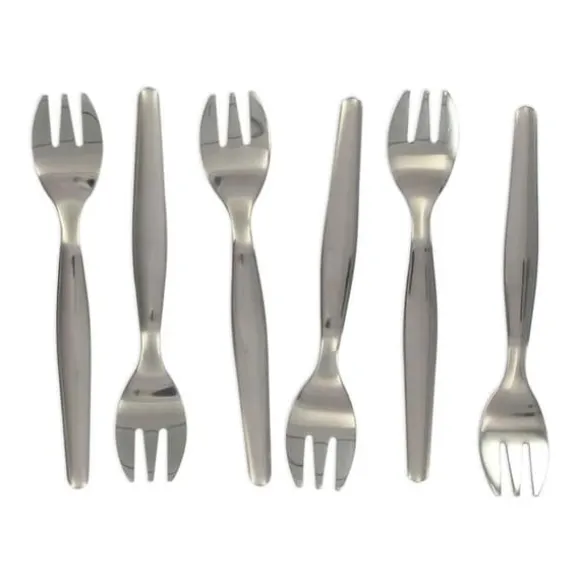 Ostrongafflar - Fackelmann - Ref. 32133 - Rostfritt stål - 6-pack - 12,5 cm