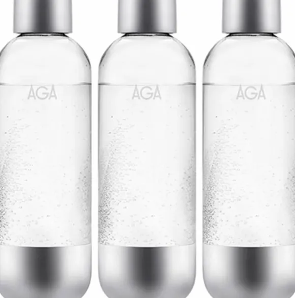 3-pack AGA AQVIA Stål 1L, PET-flaska