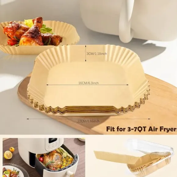 100-pack Bakplåtspapper Airfryer 16cm - Medium