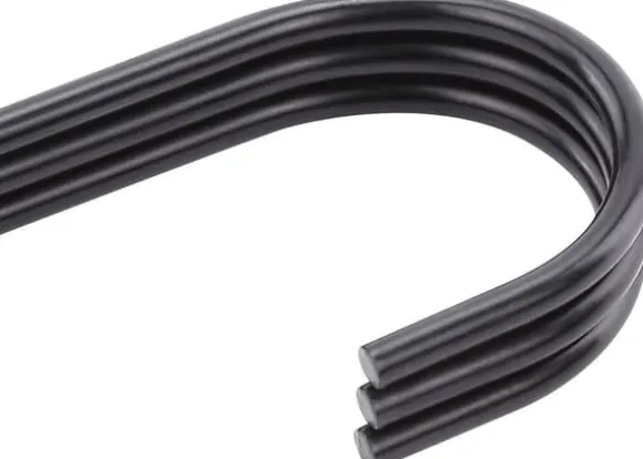 20-pack 10 cm svarta S-krokar för att hänga upp tunga garderobsjeans, stekpannor, kläder, väskor och handdukar