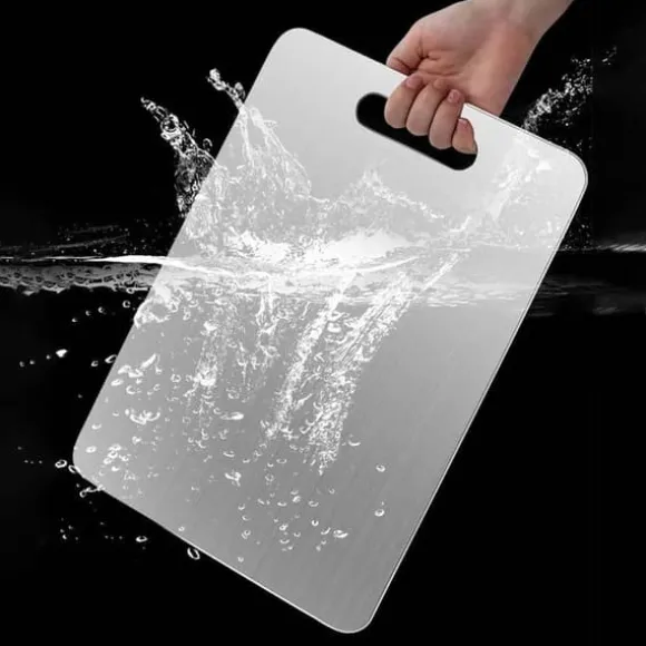 3-Pack Dubbelsida Skärbrädor i Rostfritt Stål – Mögelresistenta & Vattentåliga Skärbrädor för Kök