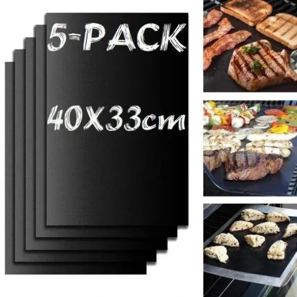 5-pack Grillmatta Ugnsmatta Bakmatta - Non stick 40x33cm