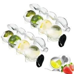 2-Pack Isform för Isbollar Runda Isbitar Iskubsform Kulor Plast
