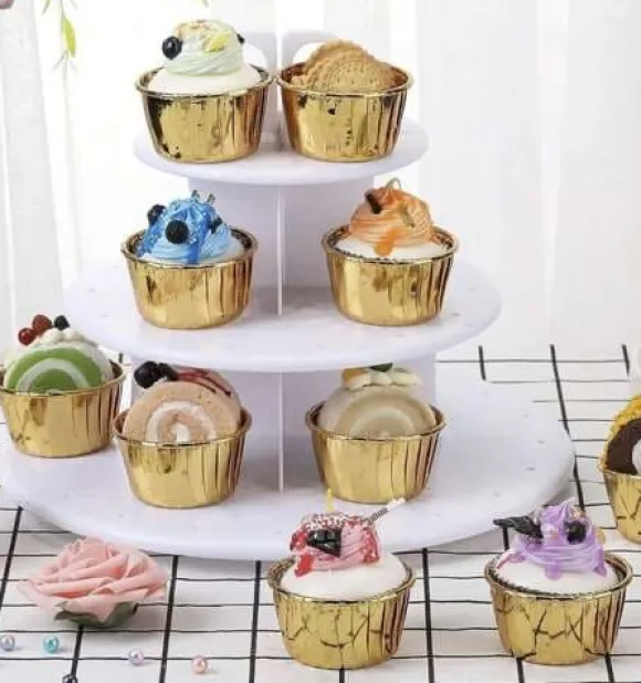 50-Pack Muffinsformar Bakformar Guld