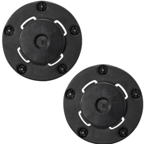 2-pack Rund Papperskorgs-Dolly, Passar 20, 32, 44, 55 Gal Sopbehållare, Robust och Lätt att Flytta
