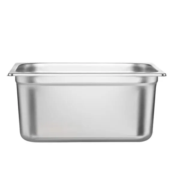 8-pack 1/2 storlek Hotellpannor i rostfritt stål, Ångbordspanna med 4" djupt lock, hållbar och praktisk