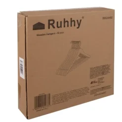 10-Pack - Trägalgar / Galgar i Trä - Klädhängare