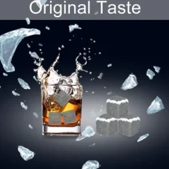 -paket med 9 st. isbitar för whiskykylsten, drycker, vin, ölkylare, barberedningskuber, presentset