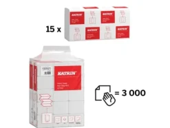 Pappershandduksark, Katrin, Classic, 2-lagers, vit, 203mmx240mm, ask om 3000 st