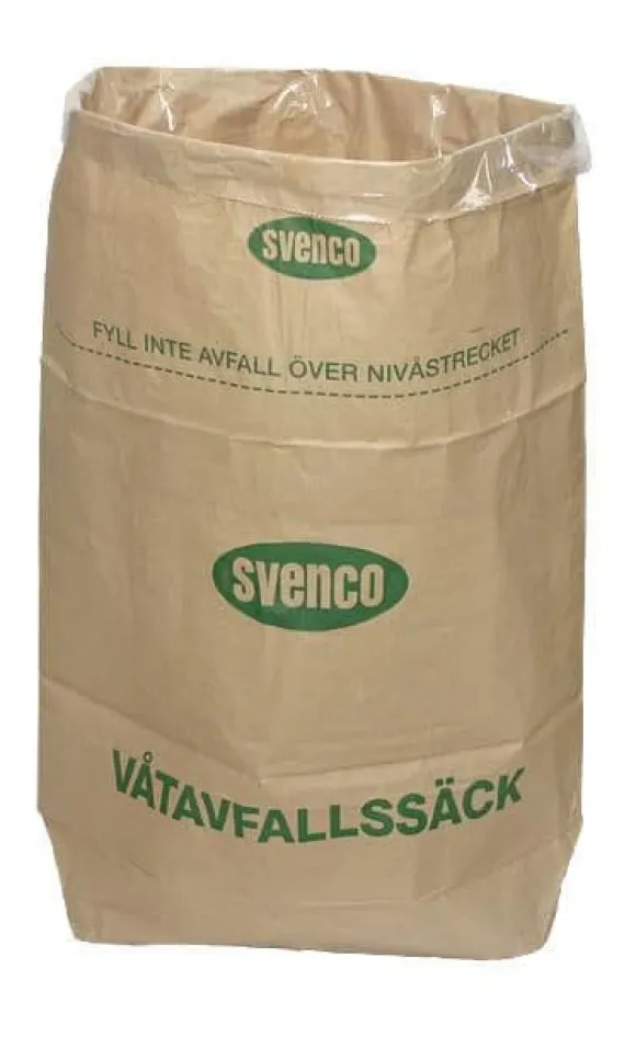Papperssäck SVENCO papp/plast 125L 25/fp