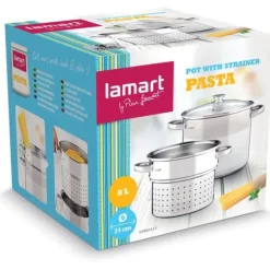 Pastakastrull rostfritt stål induktion Lamart LTSS2417