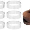 Perforerad pajform med kant 8 cm / 6 delar