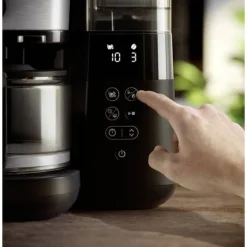 Philips Home HD7900/01 Kaffebryggare Svart, Silver Kapacitet Koppar=10 med kvarn, Timerfunktion, Varmhållningsfunktion