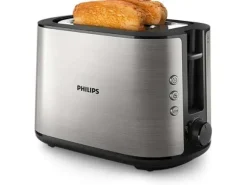 Philips Viva Collection HD2650 Full metal - Brödrost - 2 skiva - 2 Kortplatser - rostfritt stål