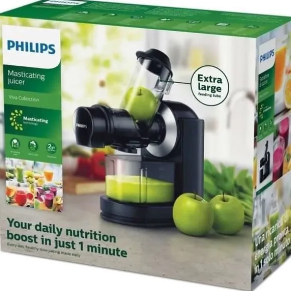 Philips Viva HR1889/70 Juicecentrifug - XL Chimney - Snabb rengöring - 1L kanna - Svart