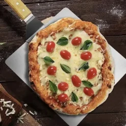 Pizzabricka med Ugnsvante - Rostfritt Stål