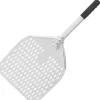 Pizzaskyffel med kort handtag, perforerad, fyrkantig, 350 x 710 mm - Hendi 618066