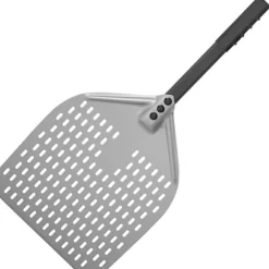 Pizzaskyffel med kort handtag, perforerad, fyrkantig, 300 x 660 mm - Hendi 618097