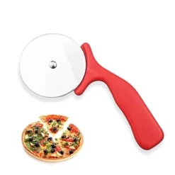 Pizza Slicer Pizzaskärkniv Tårtverktyg Pizzahjul - Svart