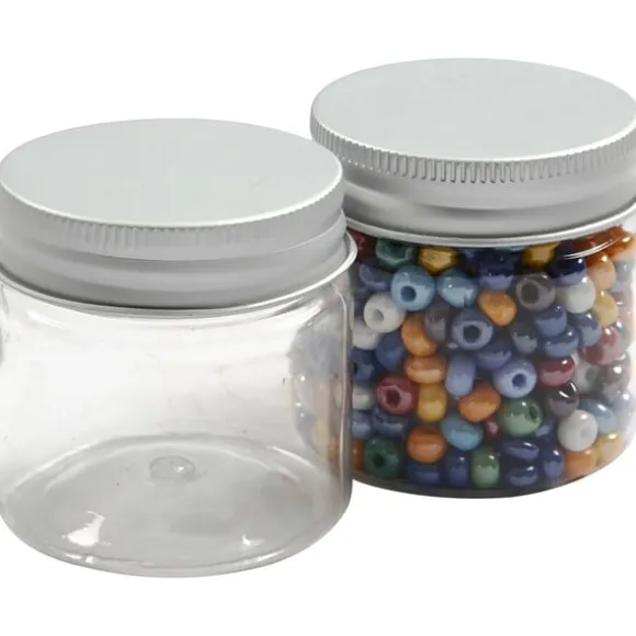 Plastburk med lock - 13-100 ml - 80 st