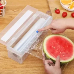 Plastfolie-dispenser med kniv