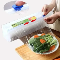 Plastfolie-dispenser med kniv