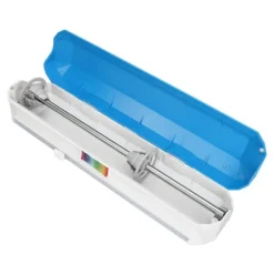 Plastfolie Dispenser med Skjutskärare Smidig Skärande Justerbar Återanvändbar Plastfolie Dispenser för Aluminiumfolie L 38x9.8cm