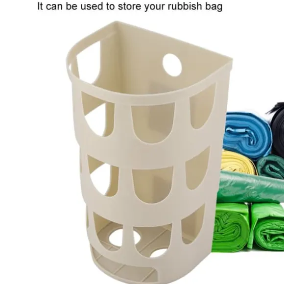 Plast Väggmonterad Soppåse Soppåsar Förvaringslåda Kök Sovrum Badrum (Khaki)