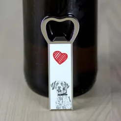 Pointer II - flasköppnare med en hund, personlig kylöppnare, unik present till en man från Art-Dog