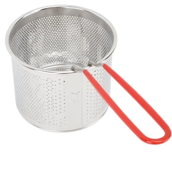 304 pommes friteskorg i rostfritt stål Multifunktionell högtemperaturbeständig rund friteringskorg nätpotatisredskap 14 cm / 5.51in