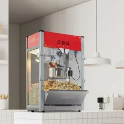 Popcornmaskin 12 Oz Bänkskiva 1440W, Hög Kapacitet, Snabb Uppvärmning, Popcorn Popper, Perfekt för Fester och Hemmakvällar
