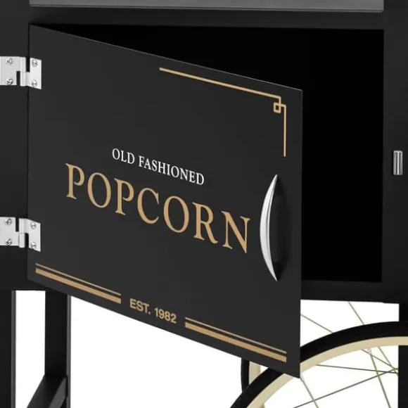 Popcornmaskinvagn - 51 x 37 cm - svart & guld - Royal Catering