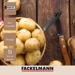 Potatisstöt med dubbel spak och 3-stiftsgaffel - FACKELMANN - För potatis