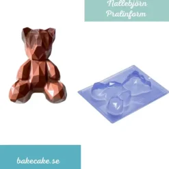 Pralinform Nallebjörn Chokladform - Porto Formas 1202 - Special 3 Part Mold