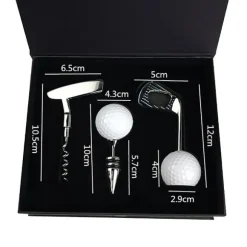 Presentbox Golftema SET 3 delar Korkskruv Vinkork Flasköppnare