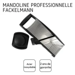 Professionell mandolin med handskydd i rostfritt stål Fackelmann Handmade Tradition