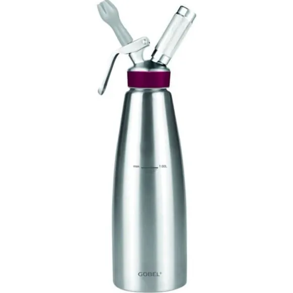 Professionell siphon i rostfritt stål - GOBEL - GL338 - 3 munstycken inkluderade - Norm NF D21-901 - Rostfritt stål 18/8