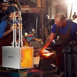 Propanässja, 2-brännare fyrkantig rostfri, stor kapacitet, metallsmide