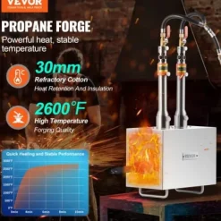 Propanässja, 2-brännare fyrkantig rostfri, stor kapacitet, metallsmide