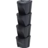 Prosperplast KEDEN AVFALLSBEHÅLLARE SORTIBOX 25L SET 4 - ANTHRACITE ECO WOOD