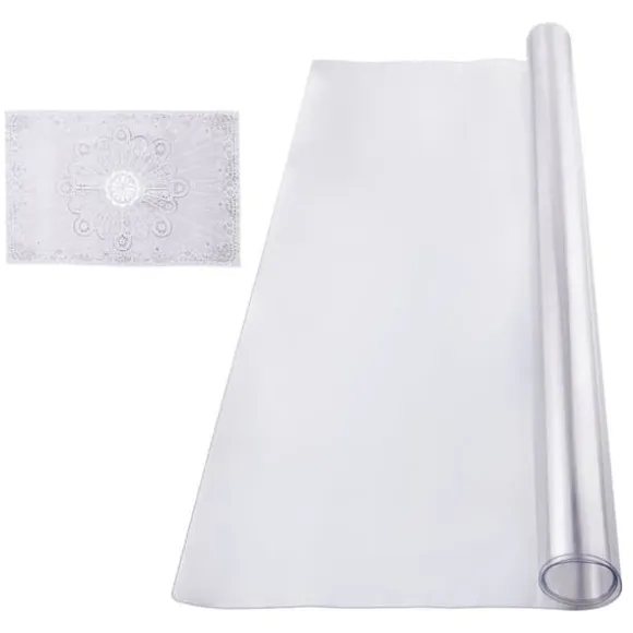 PVC bordsskydd 54x54 tum, klart plast skrivbordsskydd, 1,5 mm tjockt, hållbart och vattentåligt