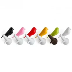 Qualy design Bird Hooks - set of 2 (Vit/Grön)