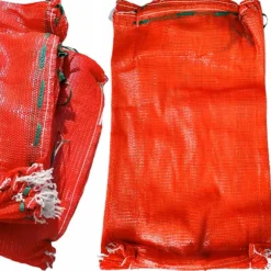 Raschel Säck 60x90 Cm Röd – 30-35 Kg Kapacitet | 100 St | Återanvändbar För Grönsaker, Ved
